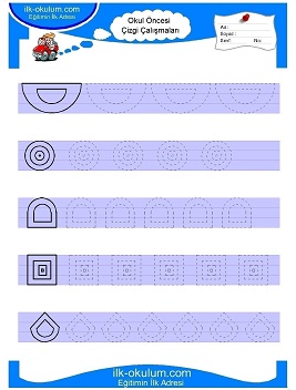 Çocuklar İçin Çizgi Çalışma Sayfaları 